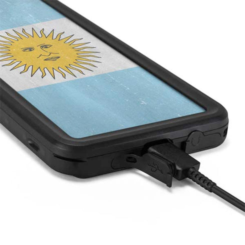 Argentina Flag Distressed Galaxy S20 Plus Waterproof Case